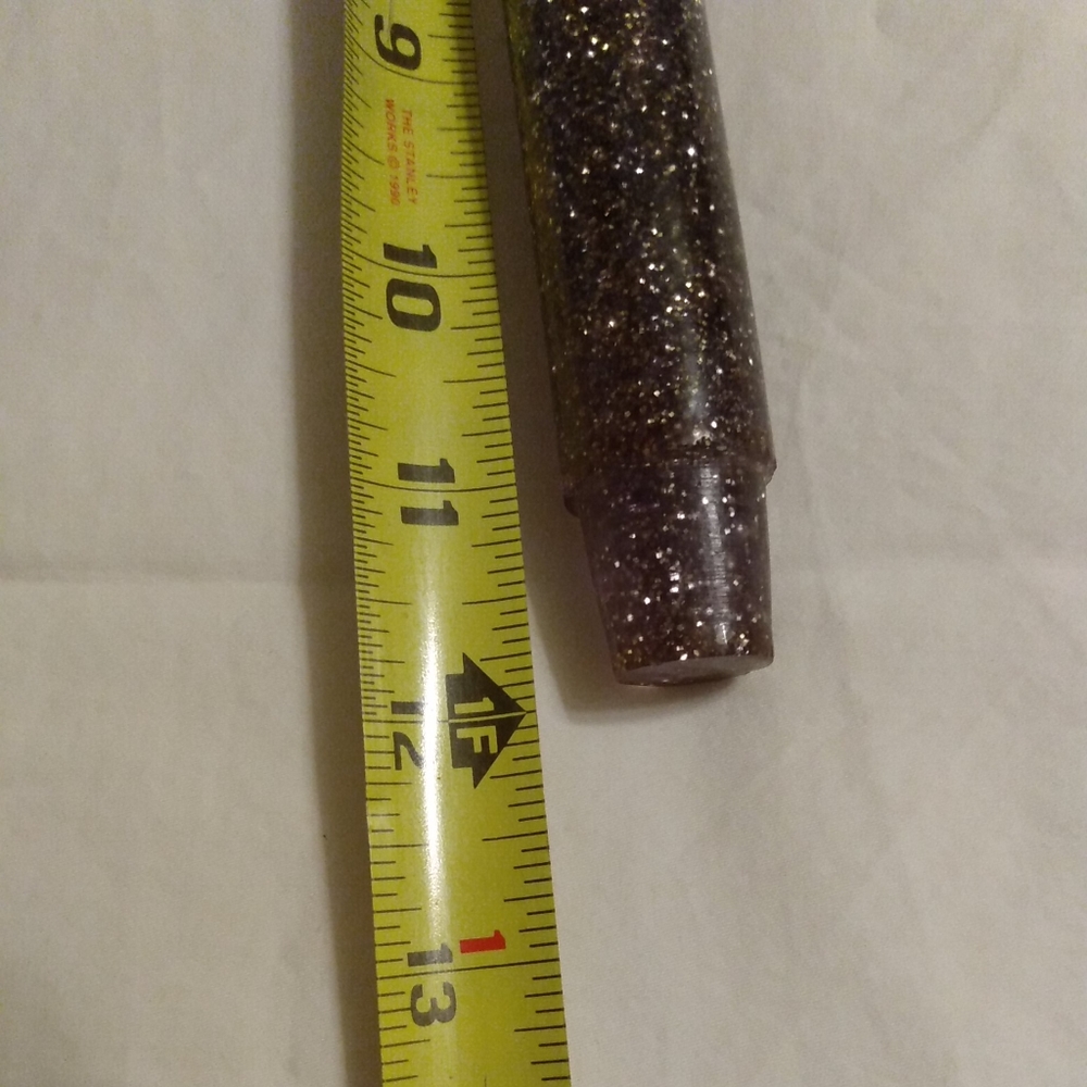 Vtg Mid-Century Acrylic Lucite Faux Candle Pair Set Glitter Flecked Silver MCM - Picture 8 of 11